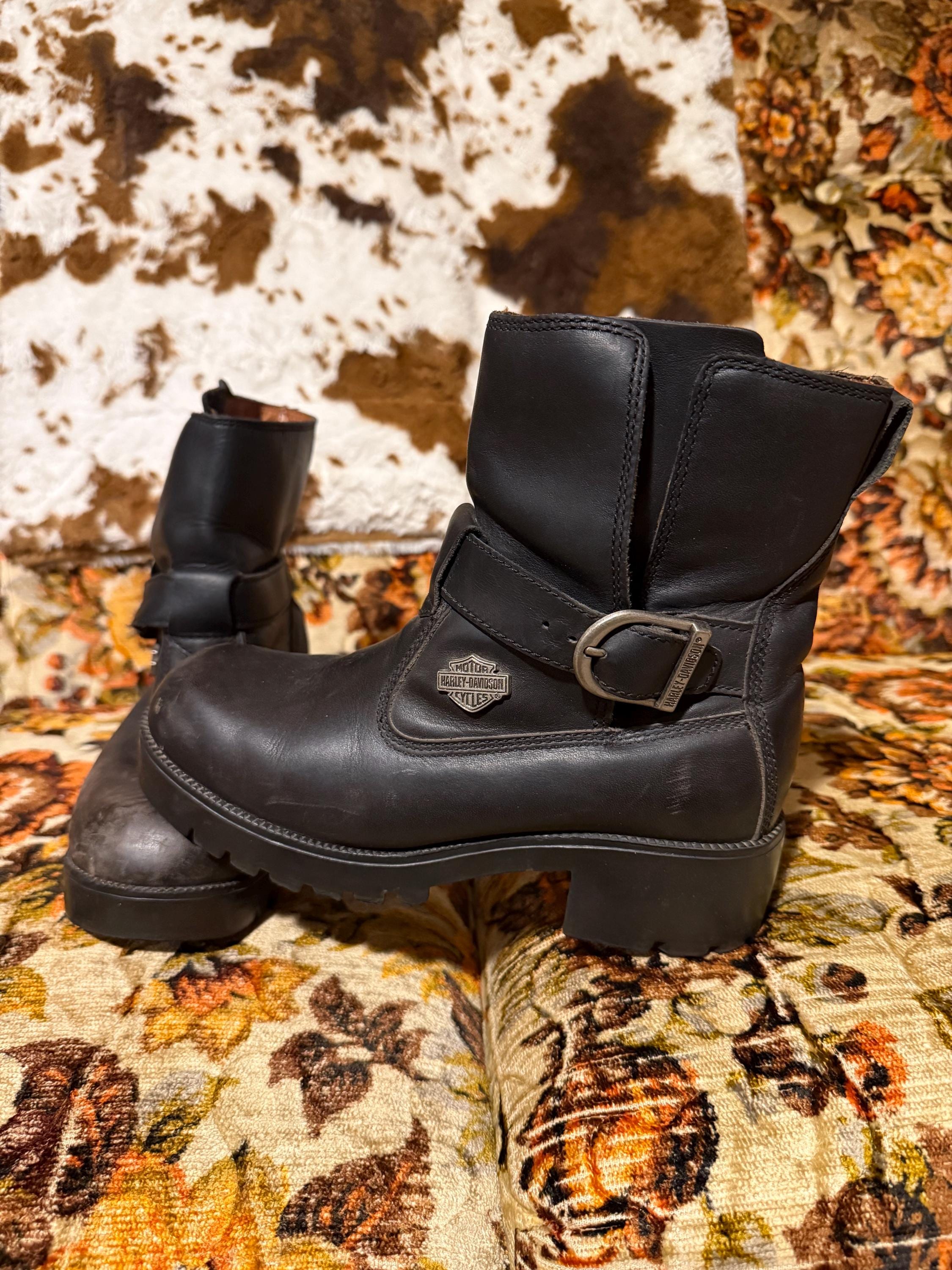 90s Harley Boots - Etsy