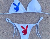 Playboy Independence Day Bikini, USA Swimsuit, July 4th Set, America Swimsuit, Cheeky Patriotic Bikini, Fourth Of July