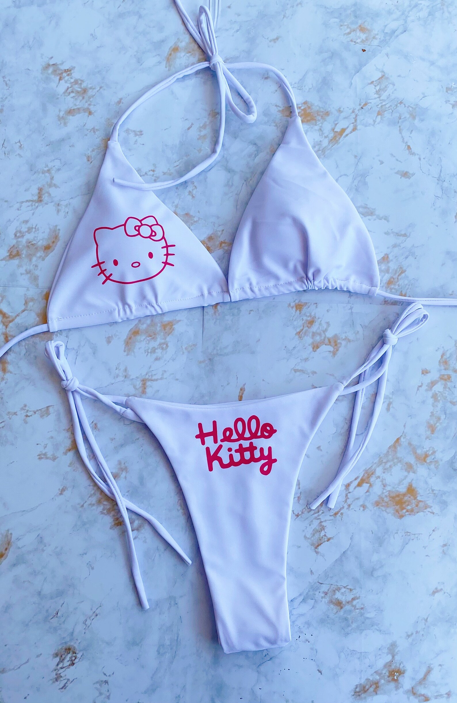 Sexy Hello Kitty bikini set Adjustable bikini set trendy | Etsy