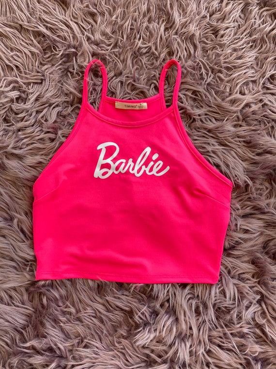 barbie crop tank top
