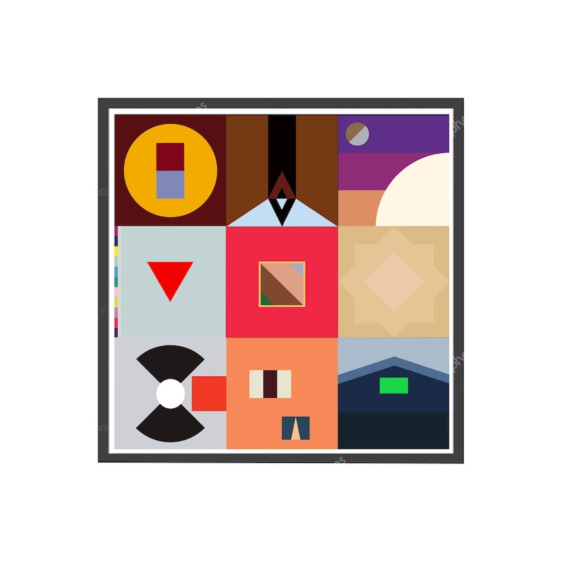 Minimalist Album Collage A1 Size Kanye West Poster