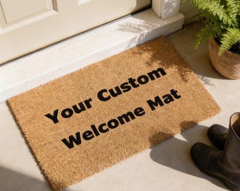 Personalized Coir Welcome Mat: Custom Doormat