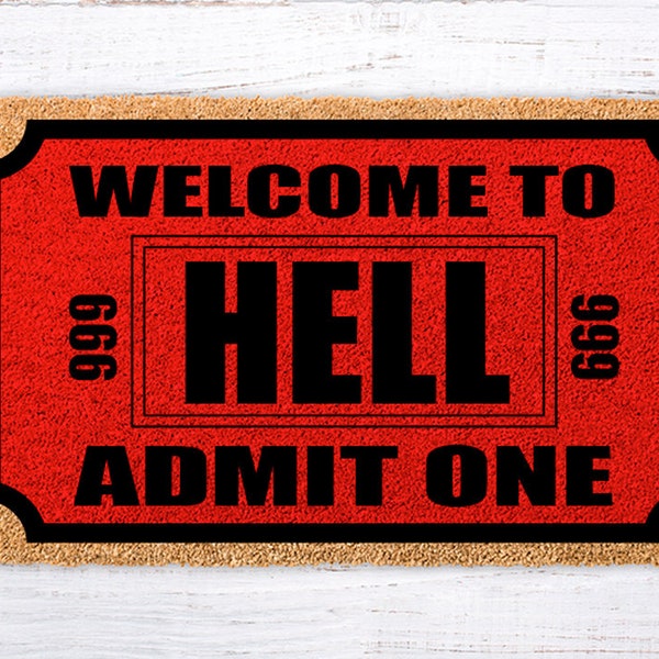 to Hell Mat Etsy
