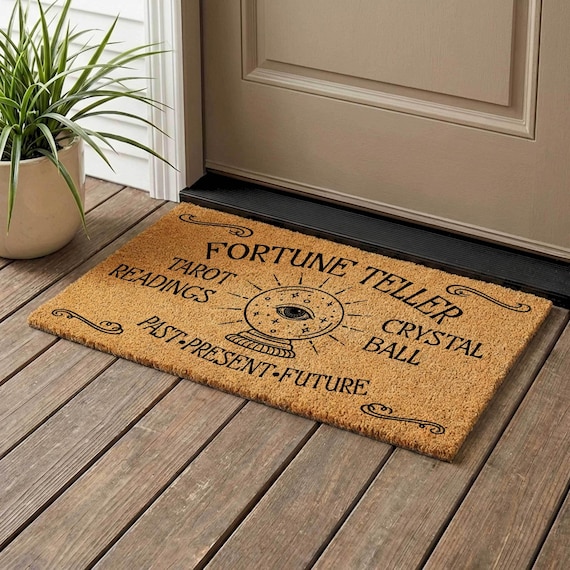 Fortune Teller Coir Doormat, Mystic Welcome Mat
