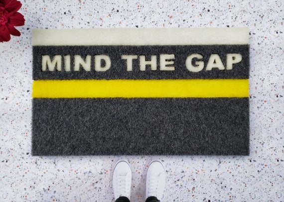 Mind The Gap Doormat 3d Doormat Funny Welcome Mat Mind The Gap Funny Door Mat Closing Gift Housewarming Gift Gift For Her 3d
