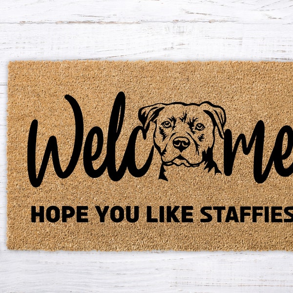 Staffordshire Bull Terrier Door Mat Etsy