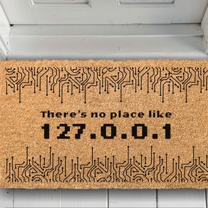 Welcome Doormat: Geeky Localhost Quote - Coir, Durable, Artistic image 11