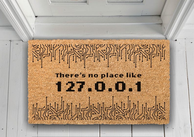 Welcome Doormat: Geeky Localhost Quote - Coir, Durable, Artistic image 11