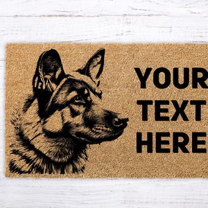 German Shepherd, Custom German Shepherd, Dog Welcome Mat, Personalized German Shepherd Doormat, Dog Gift, Customized German Shepherd Doormat