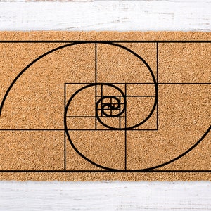 The Nature of Design doormat, Golden Ratio, Nature Pattern, Nature’s Secret Code, Housewarming gift, Front Porch Unique Mat, Fibonacci