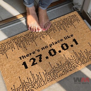 Welcome Doormat: Geeky Localhost Quote - Coir, Durable, Artistic image 9