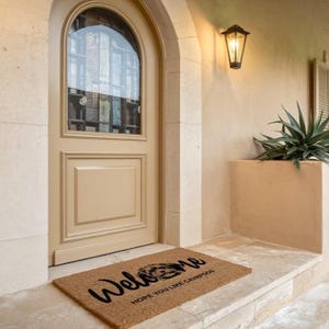 Cavapoo Doormat, Dog Welcome Mat, Natural Coir