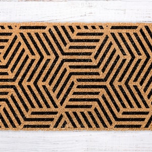 Geometric rug, geometric mat, geometric 2x3, Coir doormat, unique door mat, Coconut door mat, housewarming gift, closing gift, new home gift