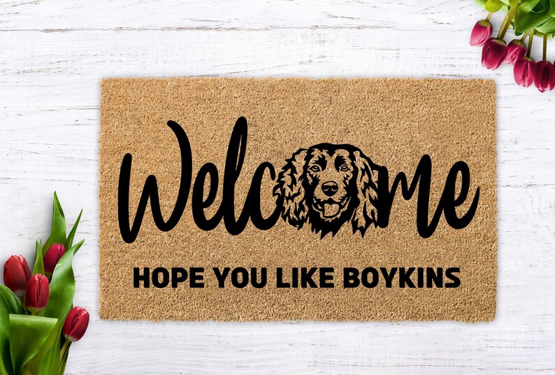 Boykin Spaniel, Boykin Dog, Dog Welcome Mat, Hope You Like Dog, Customized Dog Breed, Dog Gift For Her, Dog Gift, Boykin Dog Door Mat, Dogs