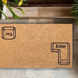 Programmer Doormat - Funny ESC Enter Keyboard Design