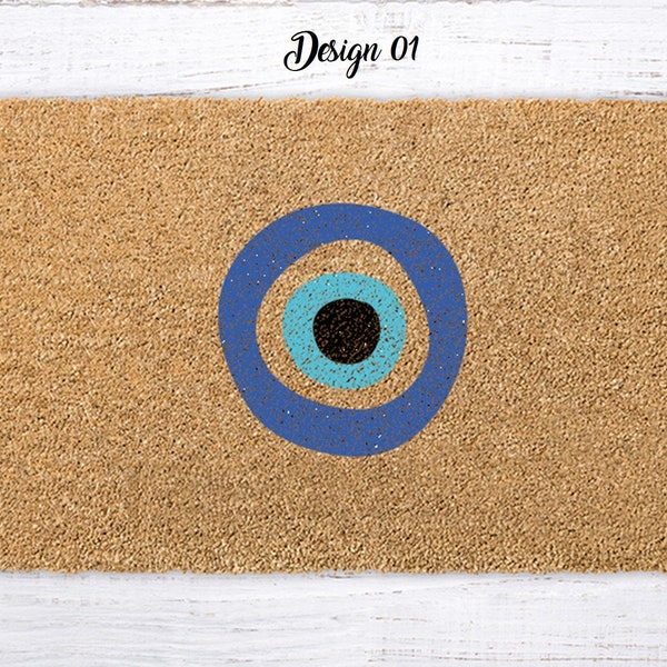 Evil Eye, Protection Doormat, Kabbalah, Greek evil eye Protection, Evil eye Talisman, Blue evil eye greek, Protection Door mat, Evil Eyes