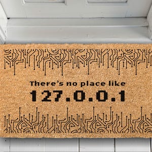 Welcome Doormat: Geeky Localhost Quote - Coir, Durable, Artistic