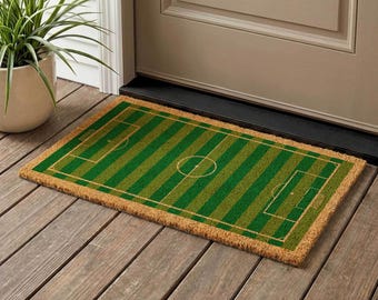 Soccer Field Coir Doormat, Sports Welcome Mat