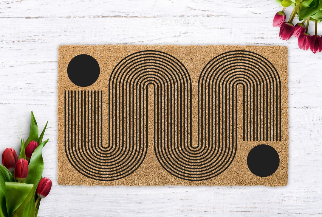Mid Century Modern Doormat, Unique Mid Century Modern Mat, Mid