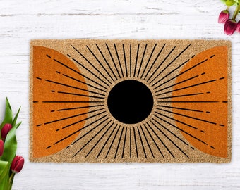 Doormat, Mid Century Modern, Welcome Mat Mid Century Modern, MidCentury Modern Rug, Wedding Gift, Housewarming Gift, Minimalist Doormat, Mat