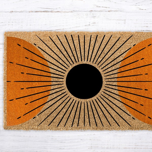 Doormat, Mid Century Modern, Welcome Mat Mid Century Modern, MidCentury Modern Rug, Wedding Gift, Housewarming Gift, Minimalist Doormat, Mat