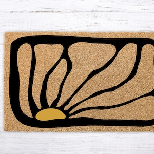 Abstract Welcome Mat, Modern Doormat, Entryway Mat, Front Porch Decor, Housewarming gift, closing gift, newlywed gift, doormat modern