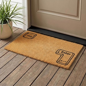 ESC Enter Doormat, Keyboard Humor Mat, Programmer Welcome Mat