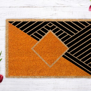 Minimalist Doormat, Mid Century Modern Welcome Mat, Mid Century Modern Doormat, MidCentury Modern Rug, Wedding Gift, Housewarming Gift, Matt