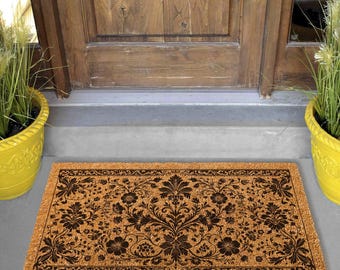 Elegant Persian Door Mat: Boho Vintage Style (Coir Fiber)