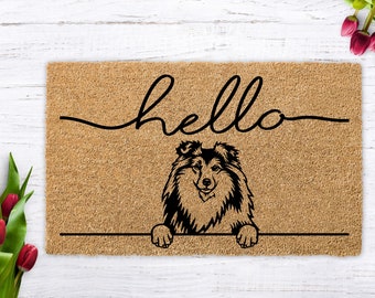 Personalized dog doormat, Custom Dog welcome mat, Customizable Pet, Custom Door Mat, hello dog door mat, personalized dog, Custom Dog Breed