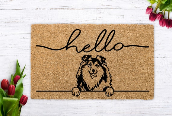 Personalized Dog Doormat, Custom Dog Welcome Mat, Customizable Pet