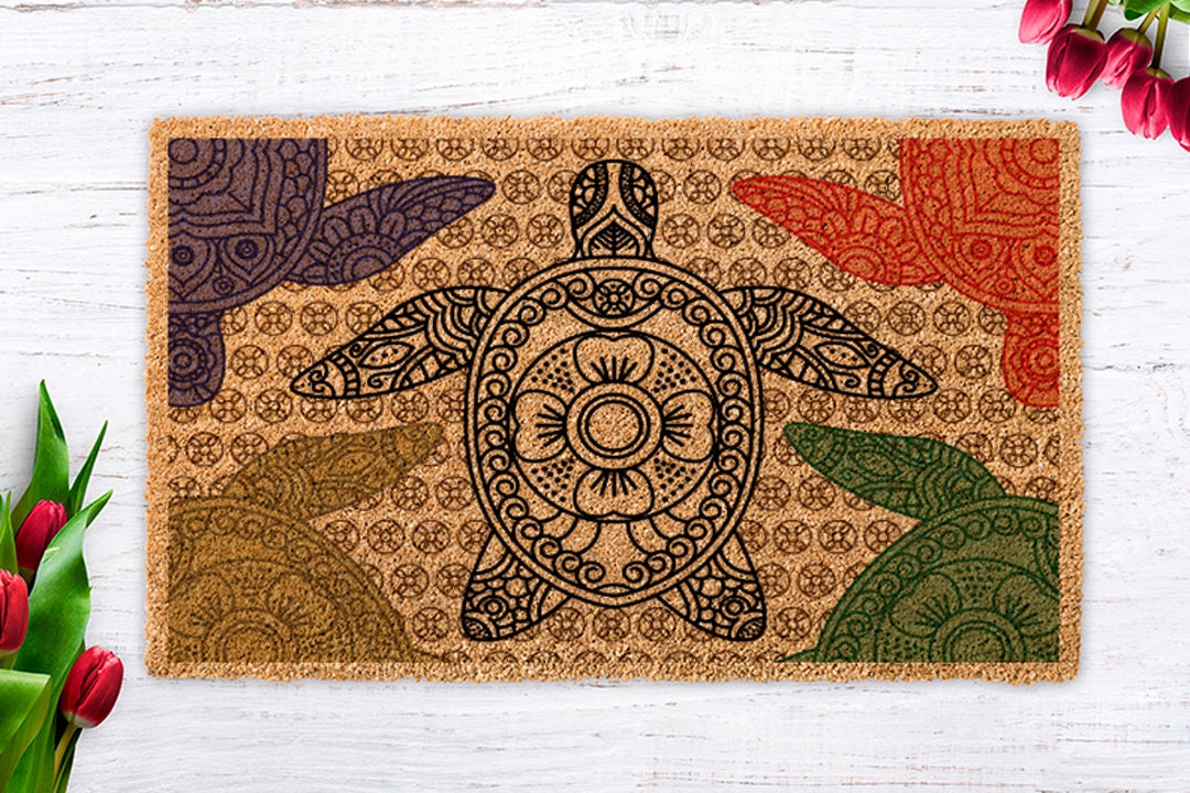 Turtle Gifts, Cute Turtle Mat, Wedding Turtle Gift, Housewarming Turtle Gift, Sea