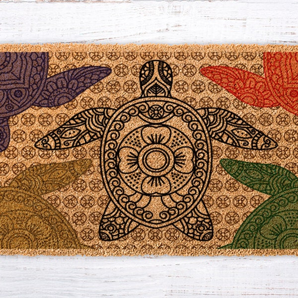 Sea Turtle Door Mat Etsy