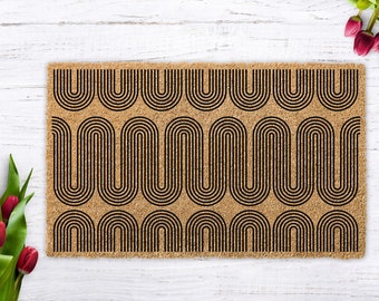 Doormat, Mid Century Modern, Wedding Gift, Housewarming Gift, Minimalist Doormat, Welcome Mat Mid Century Modern, MidCentury Modern Rug, Mat