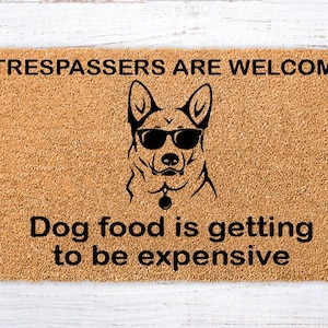Funny Doormat, Housewarming Gift, New Home Gift, Personalized Pet Mat, Custom Dog Welcome Rug, Front Porch Decor, Durable Outdoor Mat