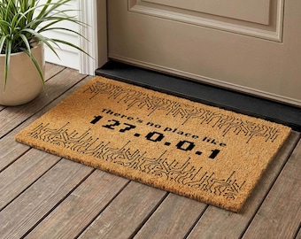 Japanese Wave Coir Doormat | Hokusai Inspired Entryway Rug - Etsy