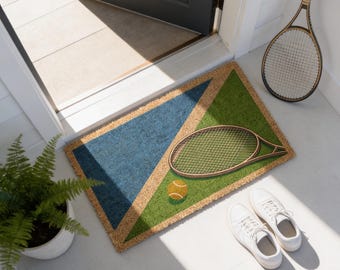 Tennis Court Coir Doormat, Sports Welcome Mat
