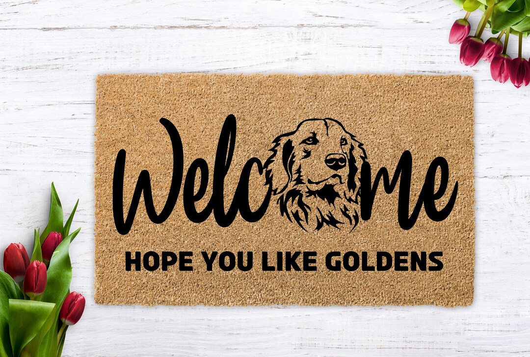 Golden Retriever, Labrador Doormat, Dog Mat, Hope You Like Dog