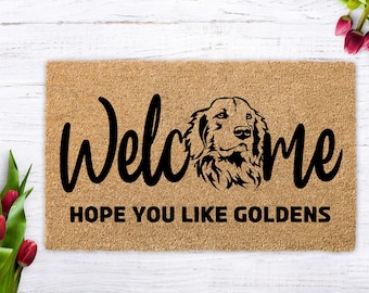 Golden Retriever, Golden Gift, Dog Welcome Mat, Hope You Like Dog