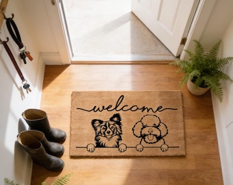 Personalized Coir Dog Welcome Mat, Custom Pet Gift