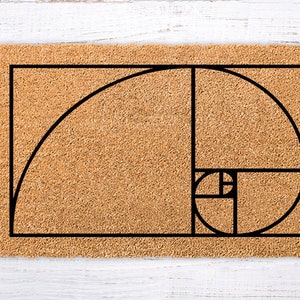 Golden Ratio doormat, Colorful doormat, Housewarming gift, Science Decor, Front Porch Mat, Welcome Door Mat, Fibonacci Mat