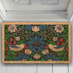Colorful doormat, Floral front door decor, Fall decor, Welcome Mat, Housewarming Gift, new home gift, New Apartment, Closing Gift, home rug