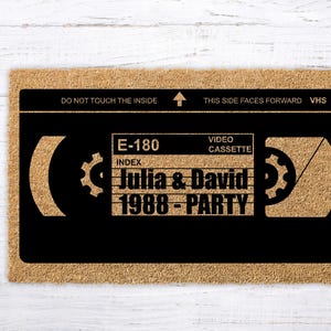 Custom VHS Tape Doormat: Retro 80s Welcome Mat Bild 7