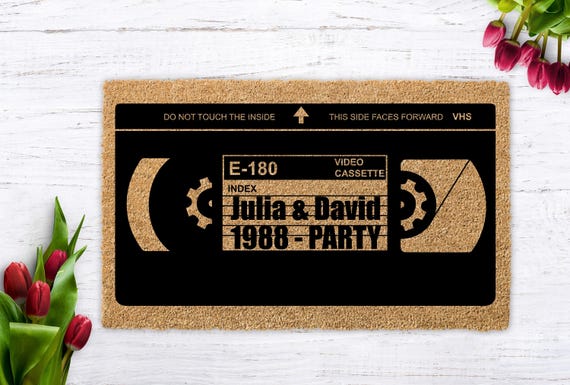Custom VHS Tape Doormat: Retro 80s Welcome Mat