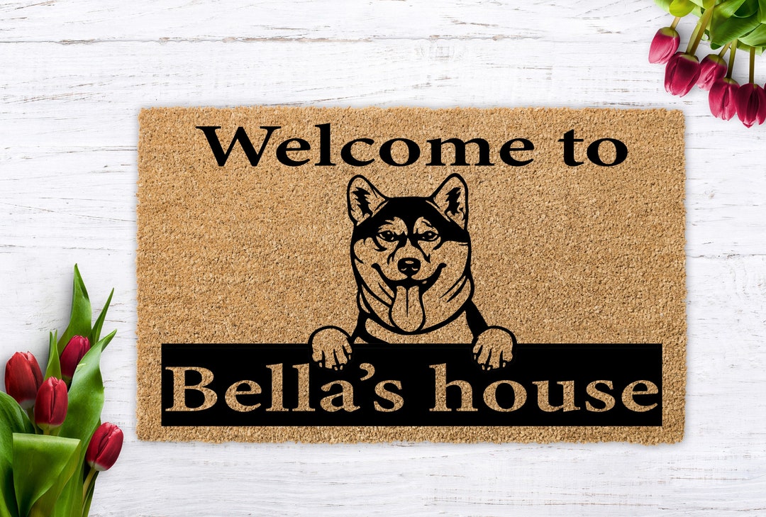 Custom Dog Doormat, Dog Mat, Customizable Dog Mat, Custom Door Mat, Hello Dog Doormat