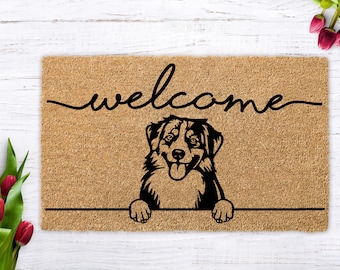 Cadeau personnalisé pour chien, tapis de bienvenue pour chien, paillasson pour chien, cadeau personnalisé pour chien, races de chiens, paillasson pour chien, paillasson de bienvenue pour chien, tapis de bienvenue personnalisé pour chien