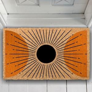 Doormat, Mid Century Modern, Welcome Mat Mid Century Modern, MidCentury Modern Rug, Wedding Gift, Housewarming Gift, Minimalist Doormat, Mat