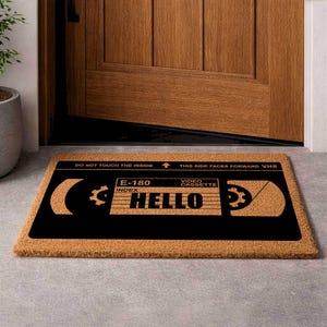 Custom VHS Tape Doormat: Retro 80s Welcome Mat Bild 3