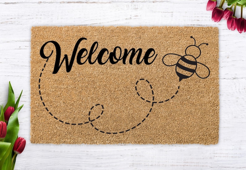 Bee Doormat Funny Doormat Welcome Bee Doormat Welcome mat