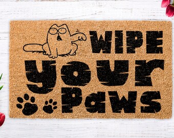 Wipe Your Paws Doormat, Dog doormat, housewarming dog gift, new home gift, funny doormat, funny gift, home dog Gift, Welcome Mat for Dog
